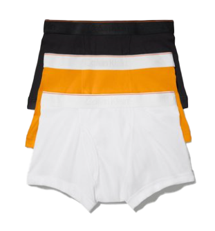 Calvin Klein bokserki 3-pak biały czarny pomarańczowy