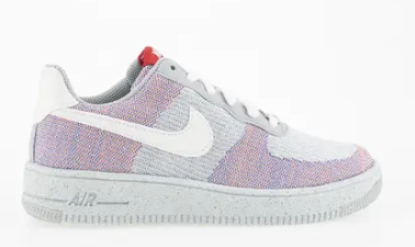 Multikolorowe młodzieżowe sneakersy Nike AF1 Crater Flyknit GS DH3375-002 r. 36,5 bok z technologią Flyknit
