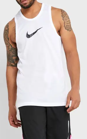 Męska biała koszulka Nike Tank Top BV9387-100 3XL z siateczkowym materiałem
