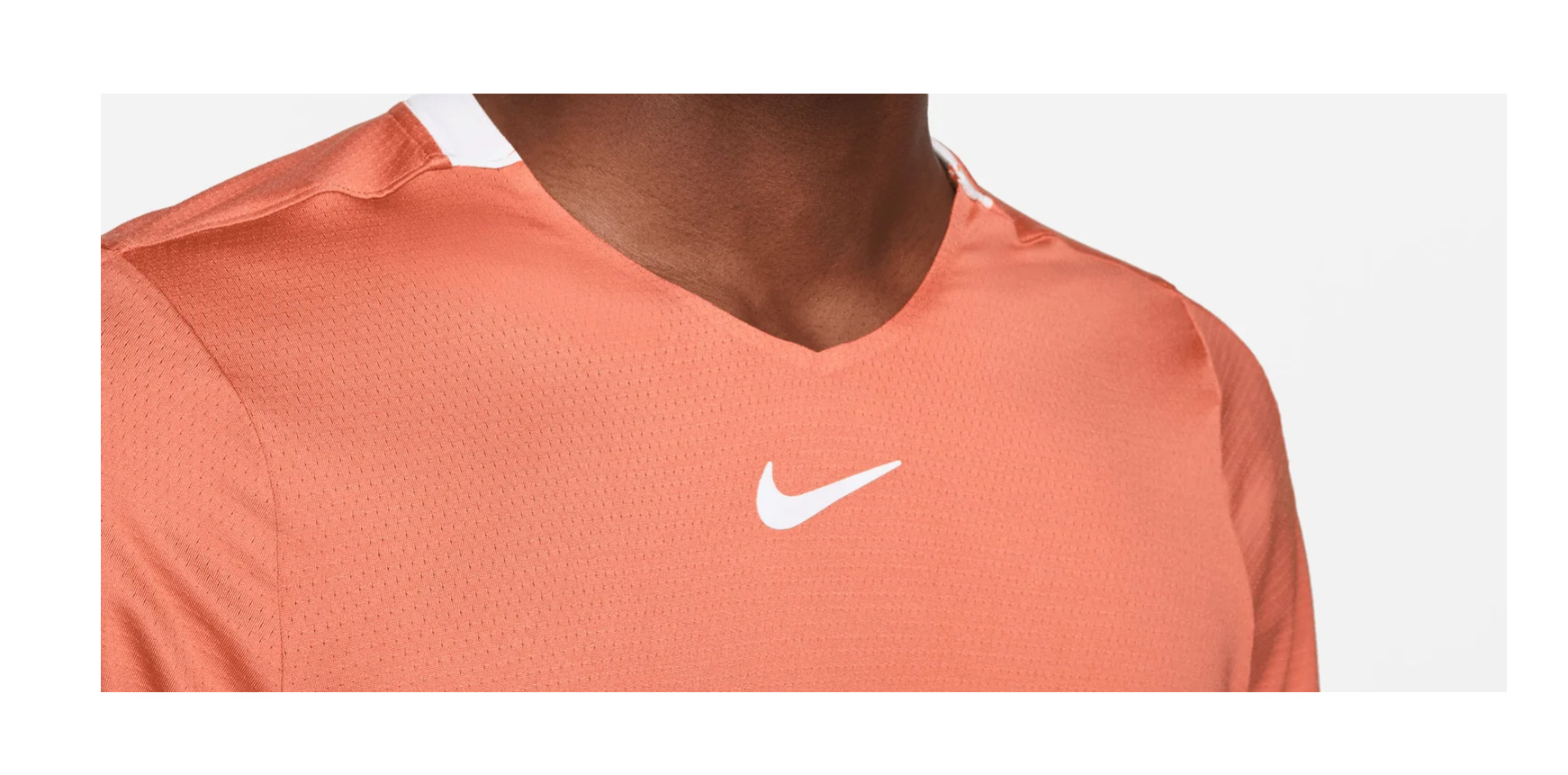 Pomarańczowa koszulka tenisowa męska Nike Advantage Crew Top L przód