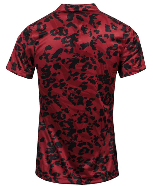 Czerwona koszulka męska Nike Victory Print Golf DA3254690 r. M bok z technologią Dri-FIT