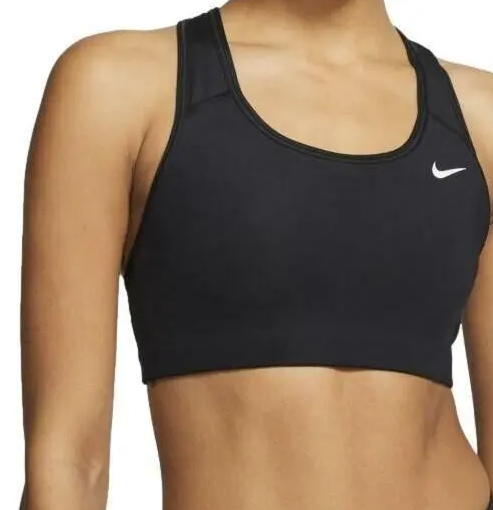 Biustonosz sportowy Nike Swoosh Dri-FIT czarny M przód