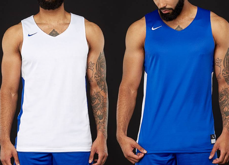Męska dwustronna koszulka Nike Reversible Tank 867766-494 S niebiesko-biała