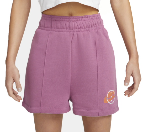 Spodenki damskie Nike Sportswear Fleece Shorts S fioletowe przód