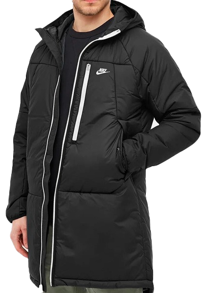Czarna kurtka parka męska Nike Legacy Repel DD6844010 XS przód z technologią Therma-FIT