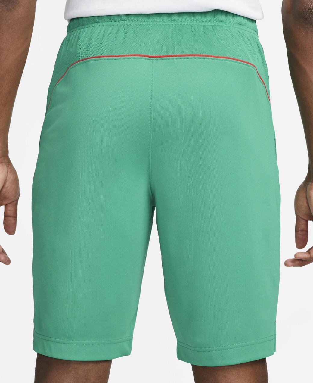 Zielone męskie spodenki Nike F.C. Libero DH9663-370 S przód z elastycznym pasem