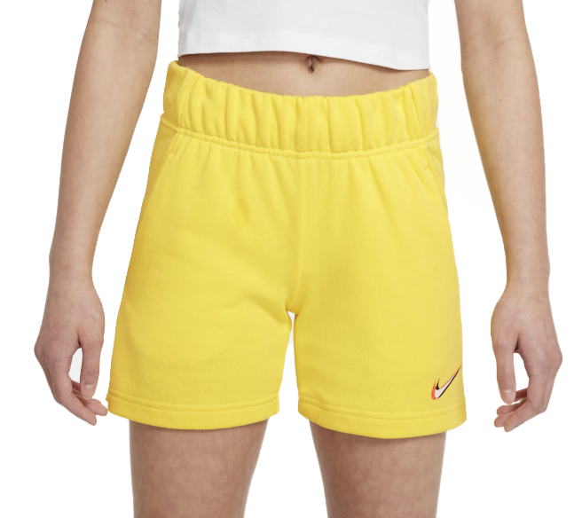 Żółte spodenki dziewczęce Nike Sportswear DM4693-765 XL z elastycznym pasem