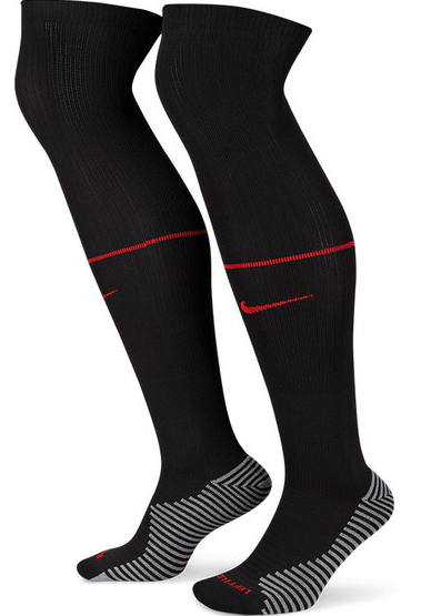 Czarne getry piłkarskie Nike Netherlands Home DJ5023010 rozmiar L z technologią Dri-FIT