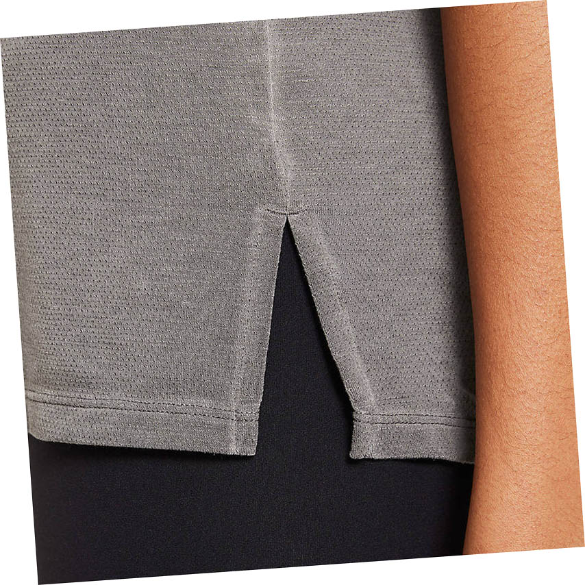 Szara damska koszulka Nike Dri-FIT Yoga Tank Top DA0811-060 XS tył typu bokserka