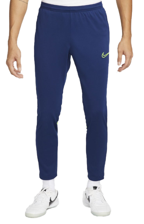 Ciemnoniebieskie spodnie męskie Nike Dri-FIT Academy CW6122-492 S bok z rozcięciem na nogawce