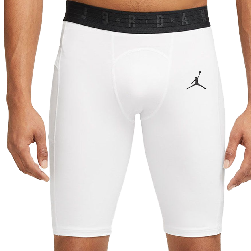 Białe spodenki kompresyjne Nike Jordan Sport L przód