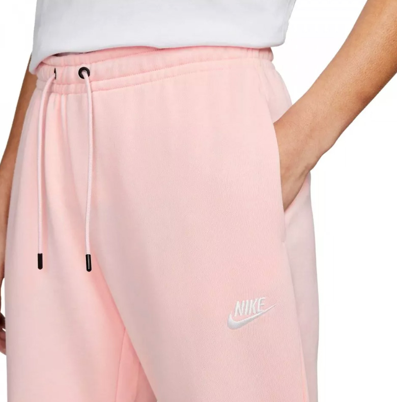 Spodnie dresowe damskie Nike Sportswear Loose Fit M różowe bok