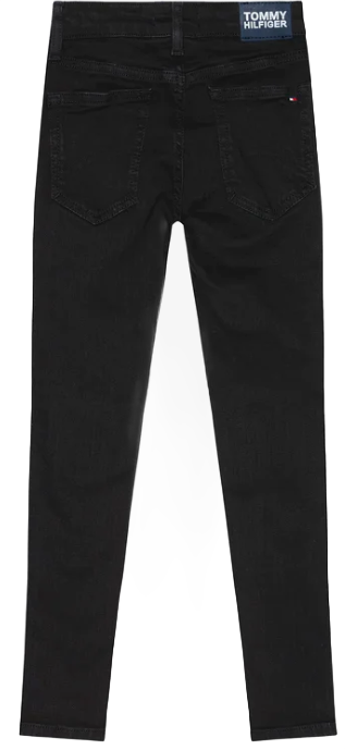Czarne jeansy dziecięce Tommy Hilfiger KB0KB06052 92 cm bok z widocznymi kieszeniami
