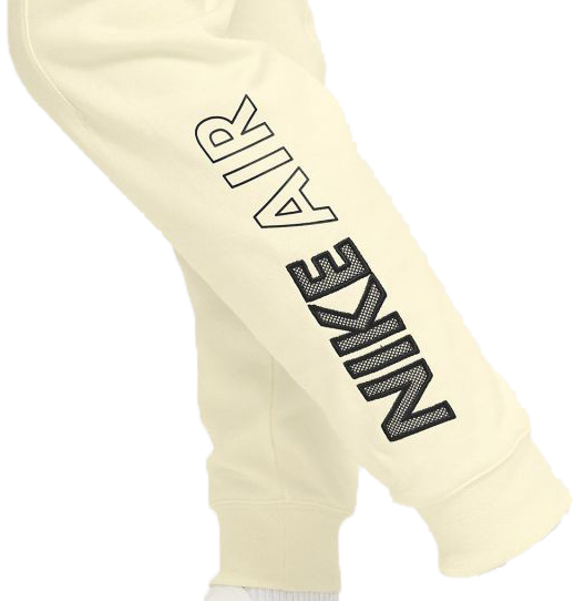 Spodnie dresowe damskie Nike Air Fleece Joggery żółte S przód