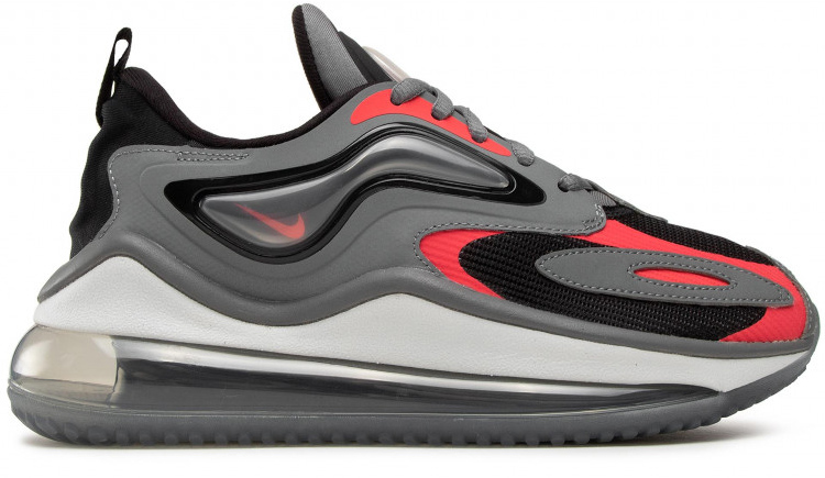 Multikolorowe (szary, czarny, biały, czerwony) młodzieżowe sneakersy Nike Air Max Zephyr GS CN8511-003 r. 39 bok z poduszką Air Max