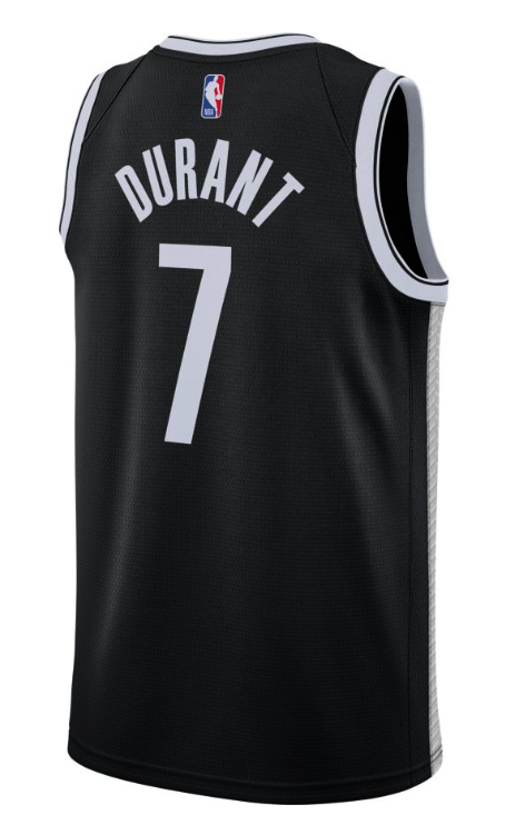 Czarna koszulka NBA Brooklyn Nets Kevin Durant CW3658013 XL detal metka Jock