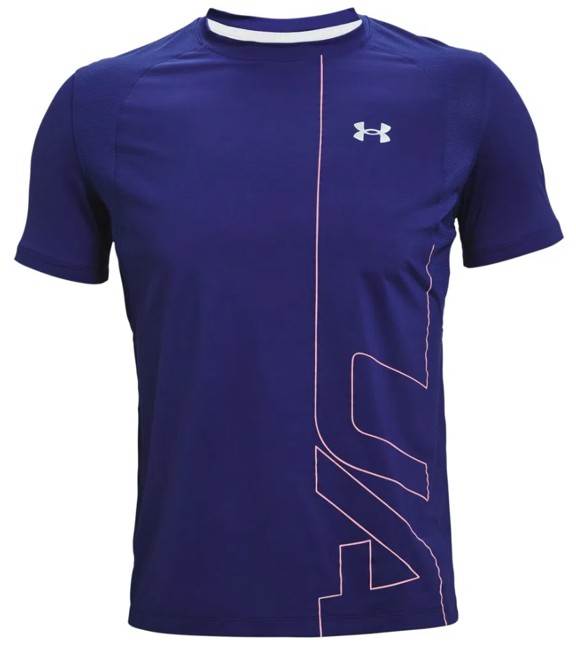 Niebieska męska koszulka Under Armour HeatGear Iso-Chill 1361478415 L detal siateczki