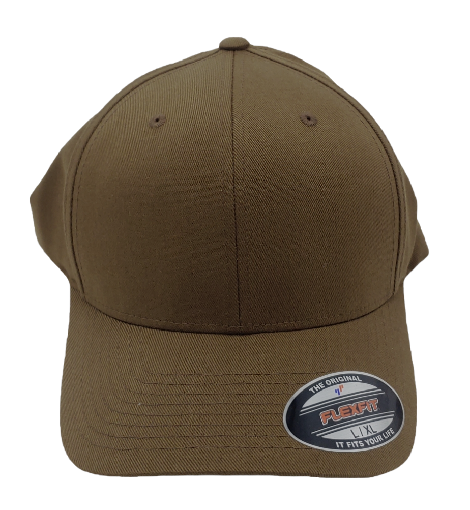 Brązowa czapka Yupoong Flexfit L/XL z pełną konstrukcją