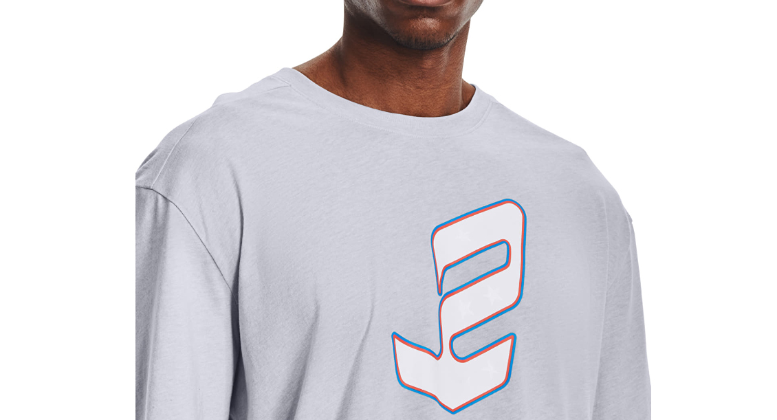 Szara męska koszulka Under Armour HeatGear Embid Logo 1361971011 L przód z logo