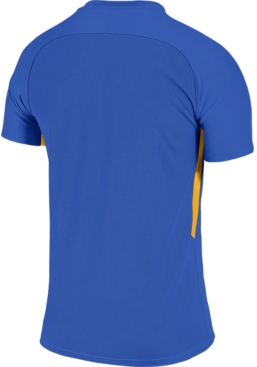 Niebieska koszulka junior Nike Dri-FIT Tiempo Premier 894111464 S 128-137 cm przód z logo Nike