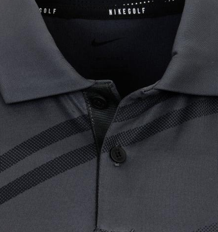 Szara koszulka polo męska Nike Vapor Print Dri-FIT DH0791070 L tył z siateczką