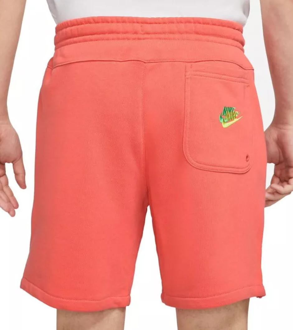 Pomarańczowe męskie spodenki Nike Sportswear Essentials DD4682814 S przód z grafiką Futura