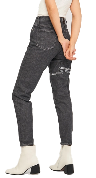 Spodnie damskie Calvin Klein Jeans Mom Jean czarne 24 J20J217449 bok
