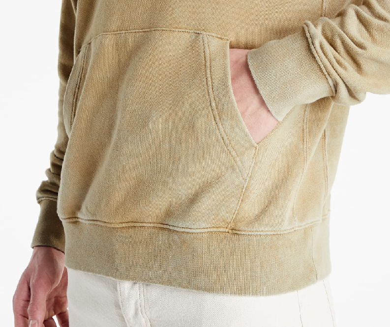 Beżowa bluza męska Nike DC0721297 XXL bok z efektem sprania French Terry