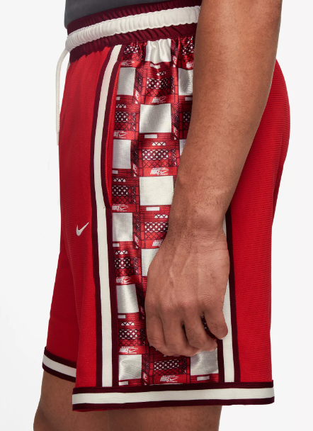 Czerwone spodenki męskie Nike Dri-FIT DNA+ M detal