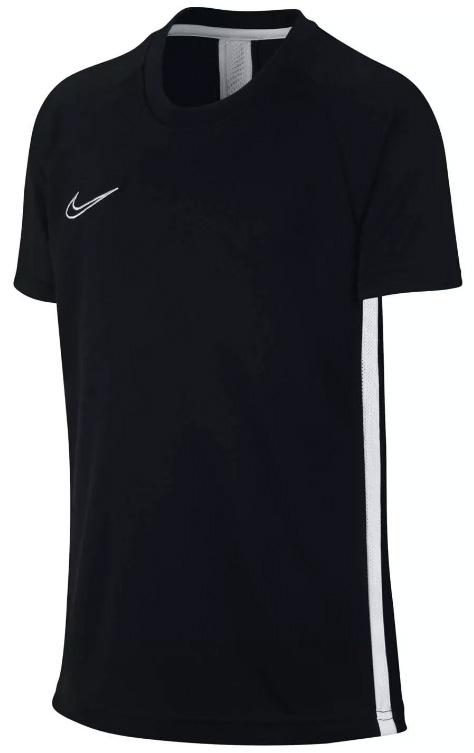 Czarna koszulka junior Nike Dri-FIT Academy AO0739010 S 128-137 cm przód z logo Nike