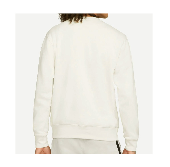 Biała bluza męska Nike DR9277104 XXL bok z materiałem Club Fleece