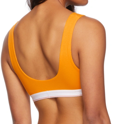 Biustonosz damski Calvin Klein Back Bralette pomarańczowy XS 0040175WBE tył