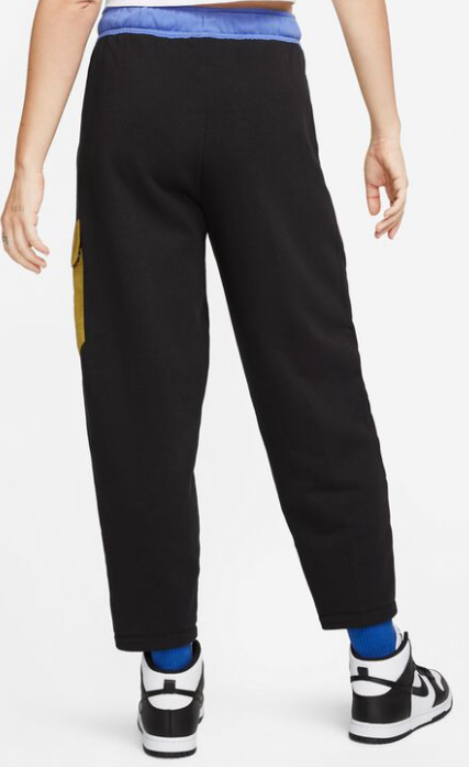 Czarne spodnie dresowe damskie Nike FB2189-010 XS bok z logo Nike