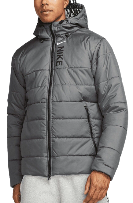 Szara kurtka męska Nike NSW Hybrid Therma-FIT DX2036-068 M przód z technologią Therma-FIT