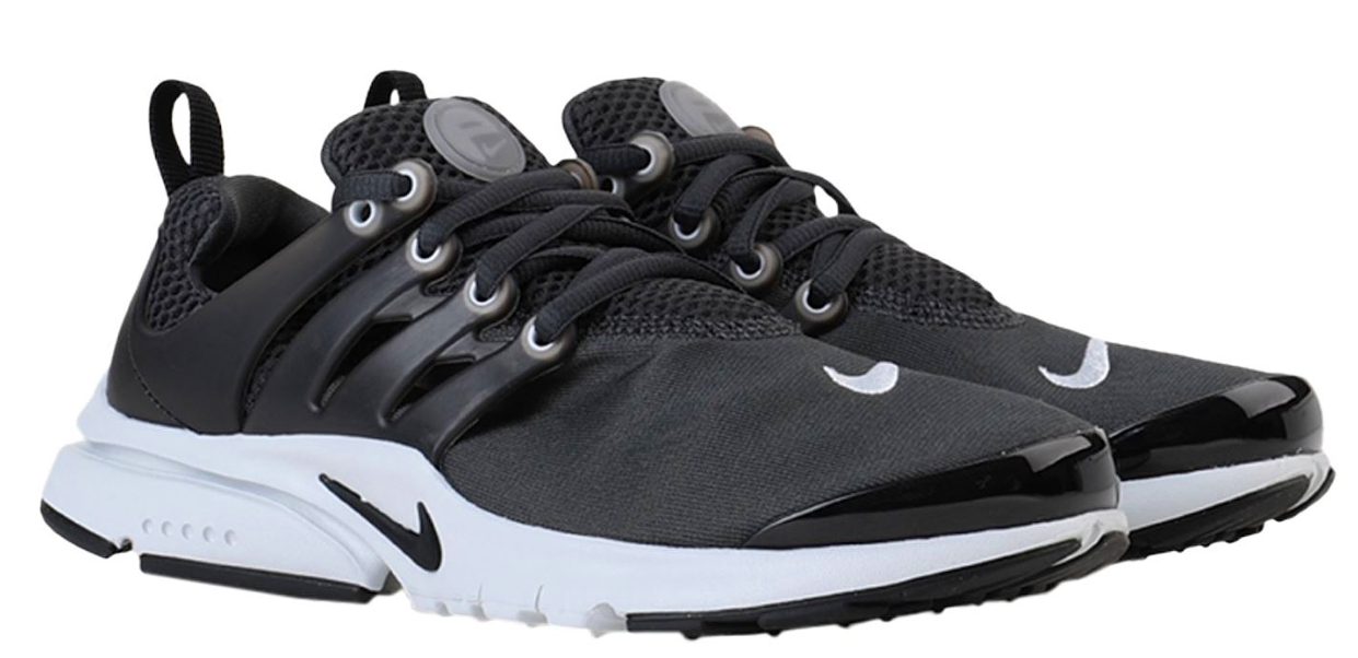 Czarno-białe młodzieżowe sneakersy Nike Presto GS 833875-015 r. 37,5 bok z piankową podeszwą