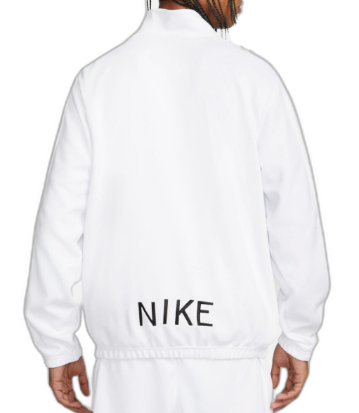 Biała męska bluza Nike Sportswear 1/2-Zip Knit DQ4074-100 S detal grafiki i kieszeni