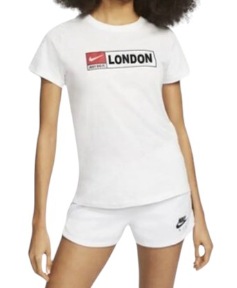 Damska koszulka Nike Sportswear City Series London Biała L – Widok ogólny