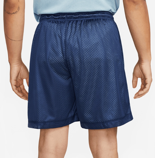 Ciemnoniebiesko-jasnoniebieskie spodenki dwustronne Nike Dri-FIT S bok