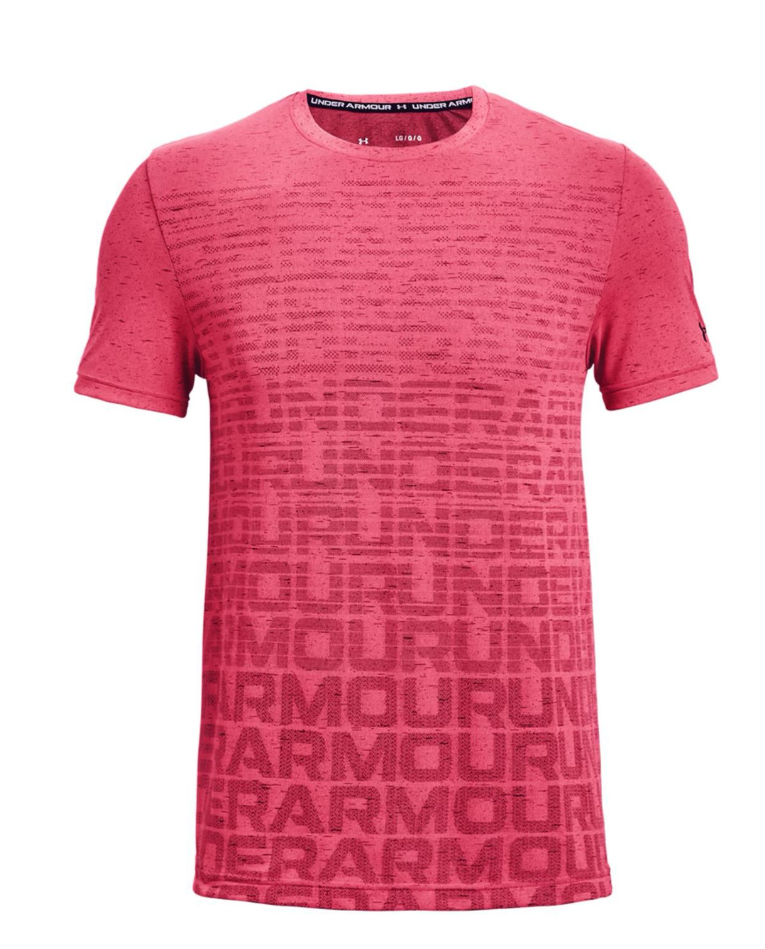 Czerwona męska koszulka Under Armour Seamless Tee 1361134-683 L detal siateczki