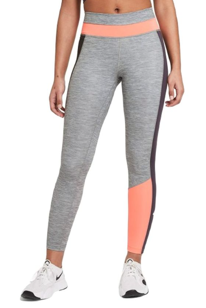 Szare legginsy Nike Dri-FIT DD0823-077 XS przód z wysokim stanem