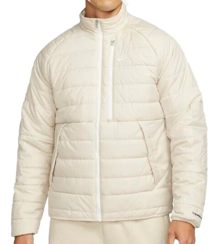 Beżowa kurtka męska Nike Legacy Puffer Therma-FIT DQ4929-206 M z polarową podszewką