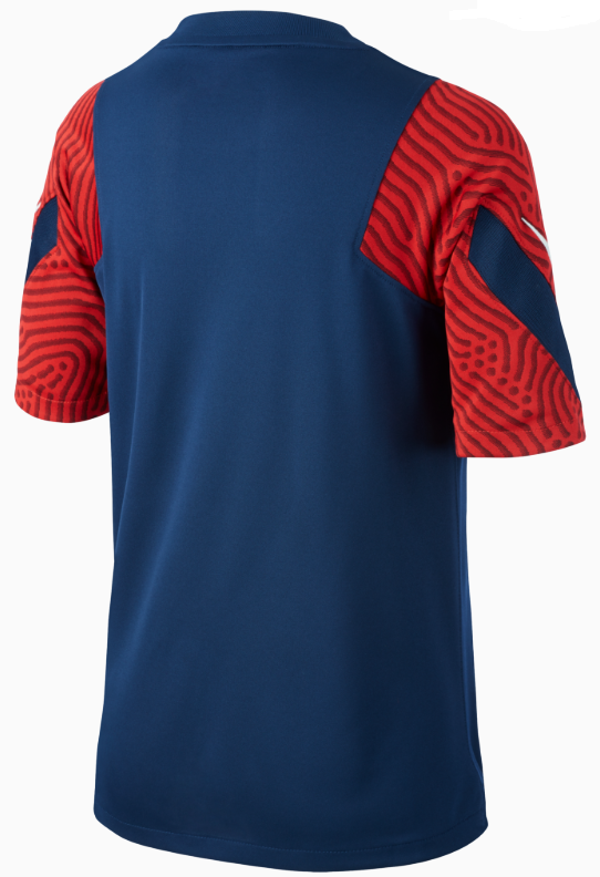 Dziecięca koszulka piłkarska Nike PSG 20/21 Breathe Strike Jr granatowa XS detal