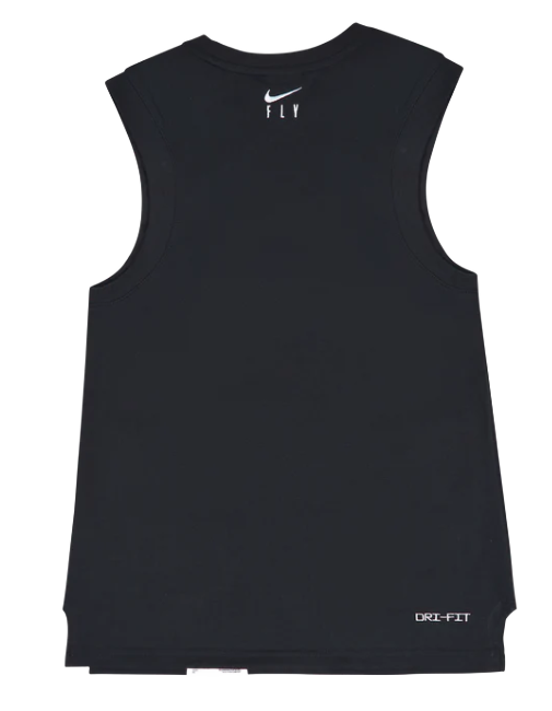 Koszulka damska Nike Dri-FIT Standard Issue czarna S detal z grafiką złączonych rąk