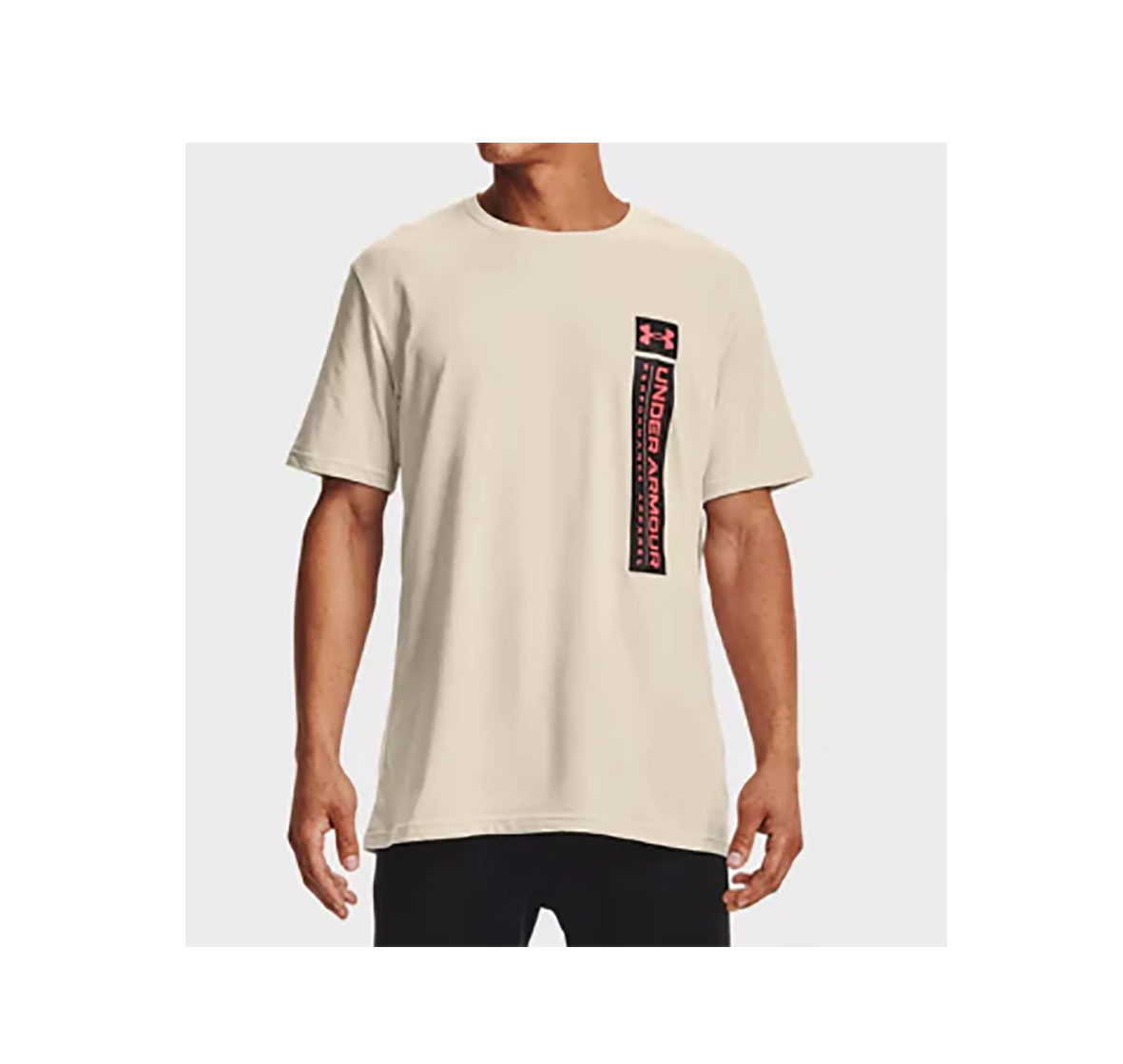 Beżowa męska koszulka Under Armour Loose HeatGear 1361674110 L przód