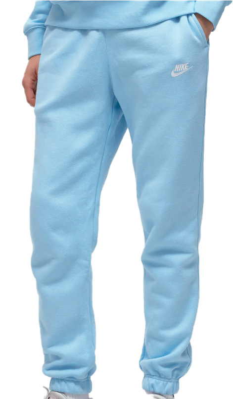 Niebieskie męskie spodnie Nike Sportswear Club Fleece BV2737-499 L przód z elastycznym pasem