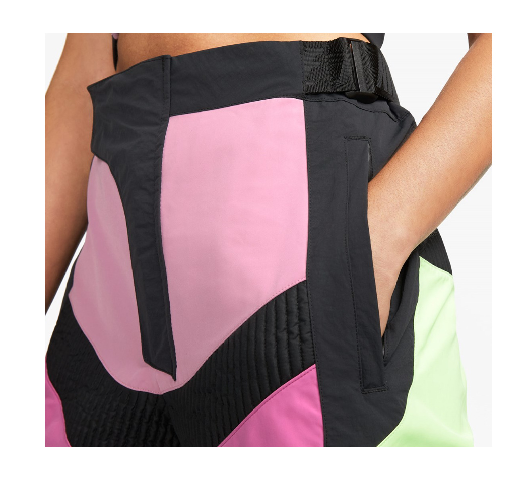 Multikolor spodnie damskie Nike x Ambush CV0546-623 L bok z detalami moto