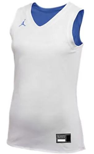 Boczny widok dwustronnej damskiej koszulki Nike AT0536-494 XXL z panelami siateczkowymi i elastyczną tkaniną