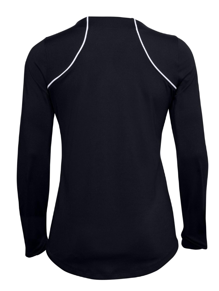 Czarna bluza damska Under Armour ColdGear SM przód z pętlami na kciuki