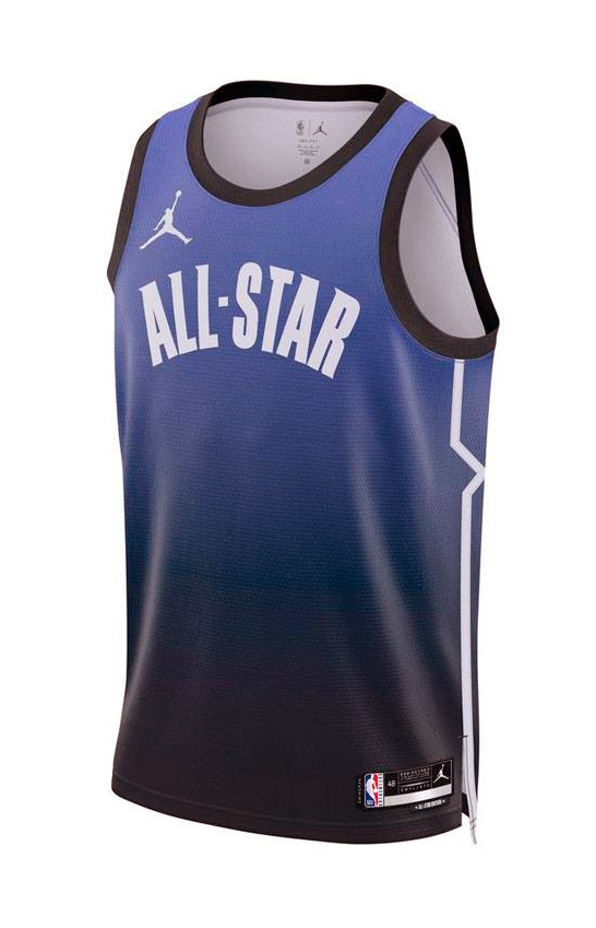 Niebieska koszulka NBA All Star 2023 DX6327500 S z białym napisem ALL-STAR