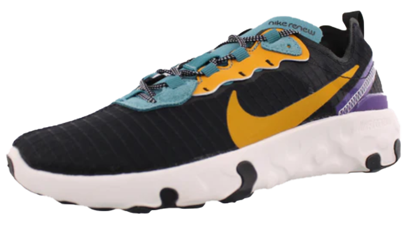 Czarne z fioletowymi i pomarańczowymi elementami młodzieżowe sneakersy Nike Renew Element 55 PRM GS CU0851-002 r. 36